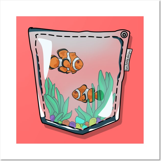 Fishy Daydream - Whimsical Aquarium Design Wall Art by Fun Funky Designs